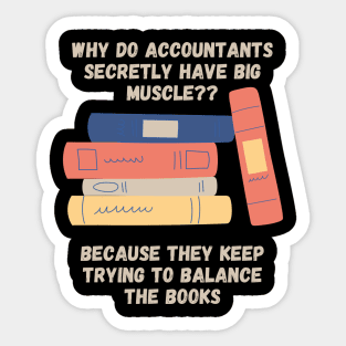 Accountants Books Dad Jokes Sticker